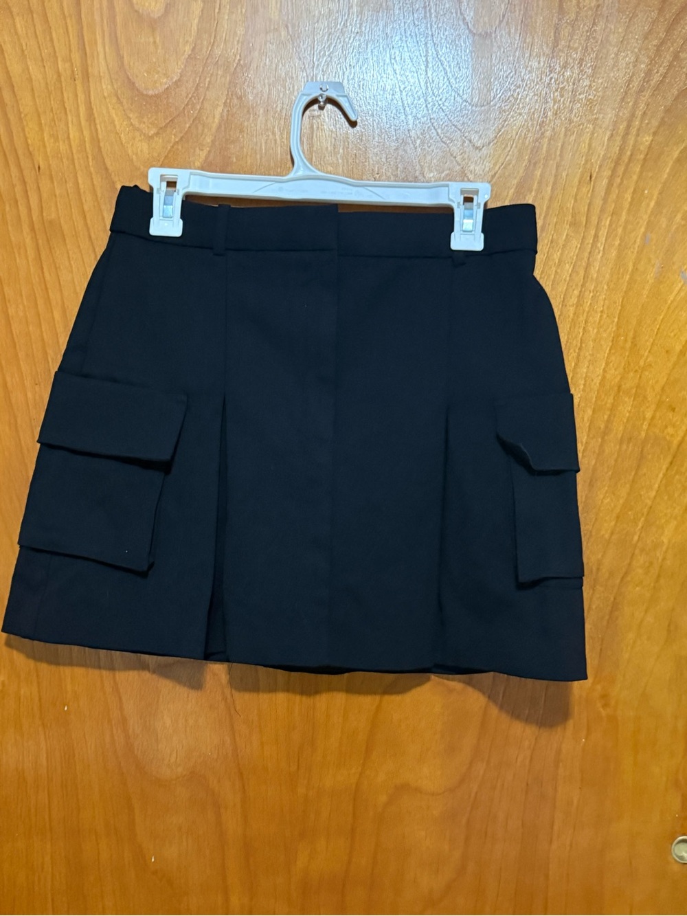 Babaton Black Mini Skirt with Cargo Pockets